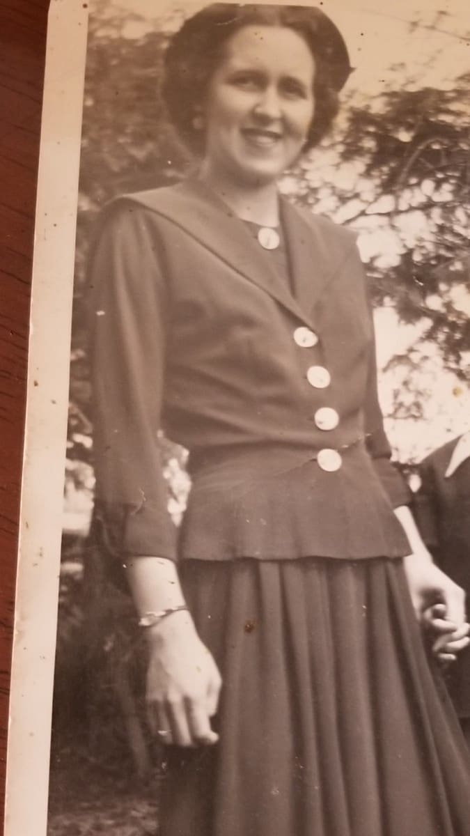 Morris’ grandmother, Violet Snead, who passed away in the 1990’s and owned the coat worn by Uros Plavsic this weekend.